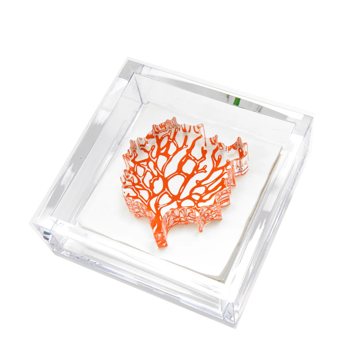 TW Cocktail Napkin Holder - Coral