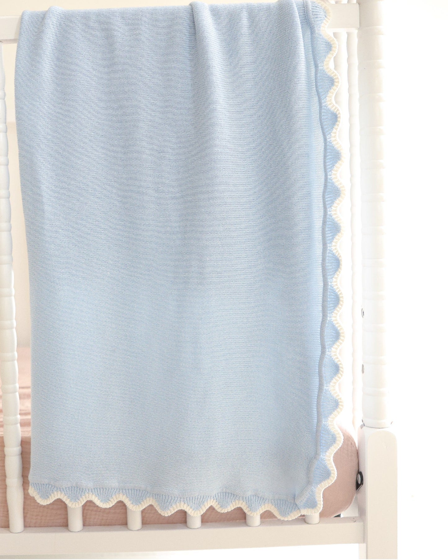 Alashan Finley Scallop Baby Blanket Cot Cash Rain