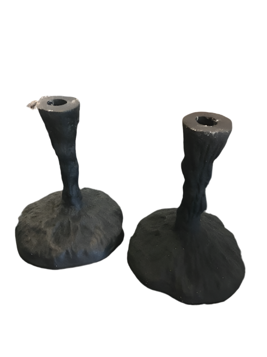 ScottD Black Candleholders S/2