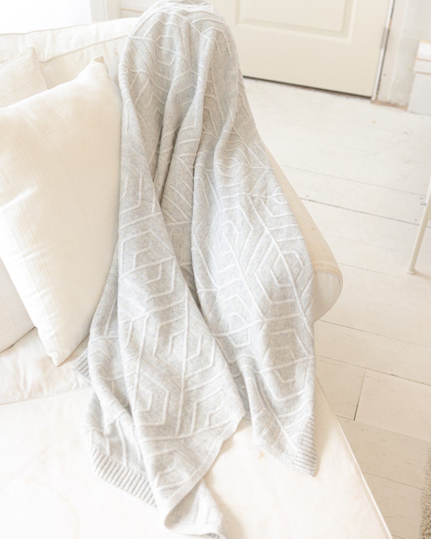 Alashan Cashmere Throw Sea Salt & Ash