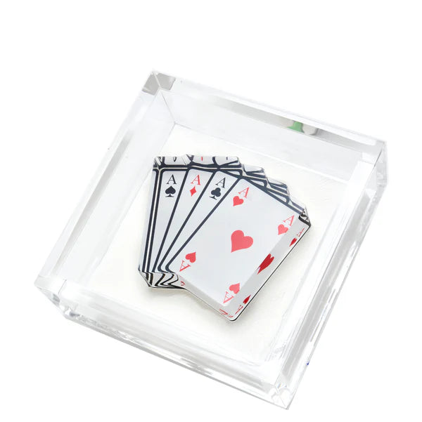 TW Cocktail Napkin Holder - Aces
