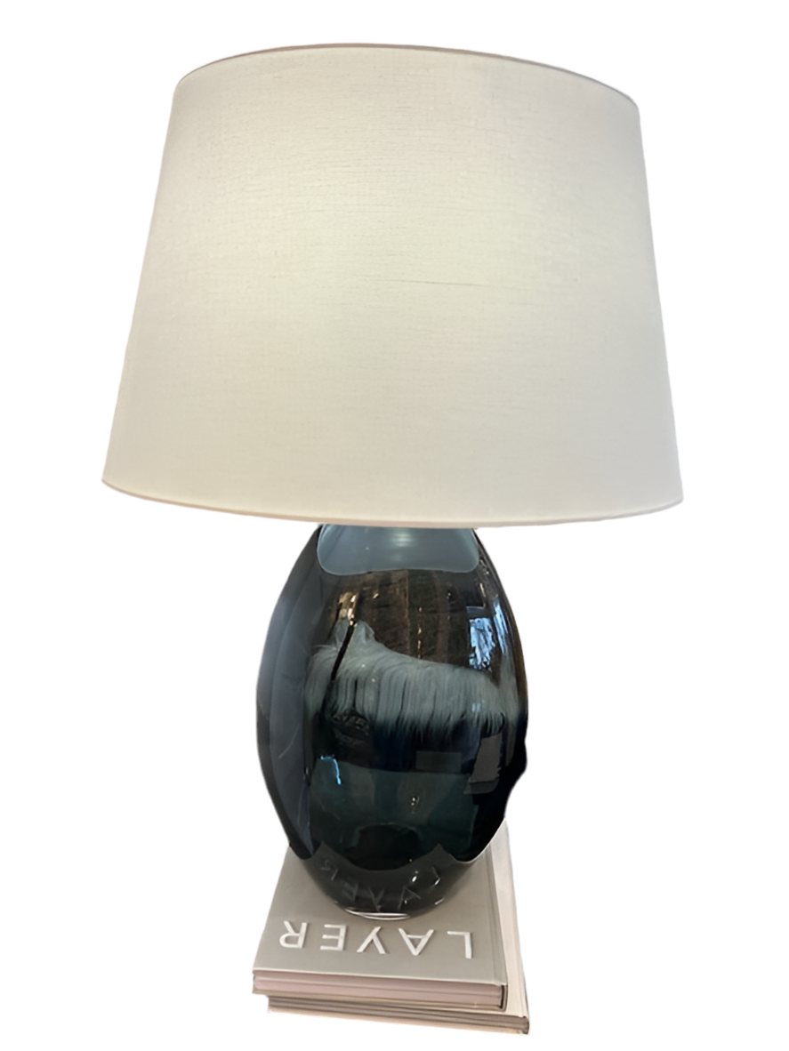 Visual Comfort Myla Med Table Lamp Smoke Glass