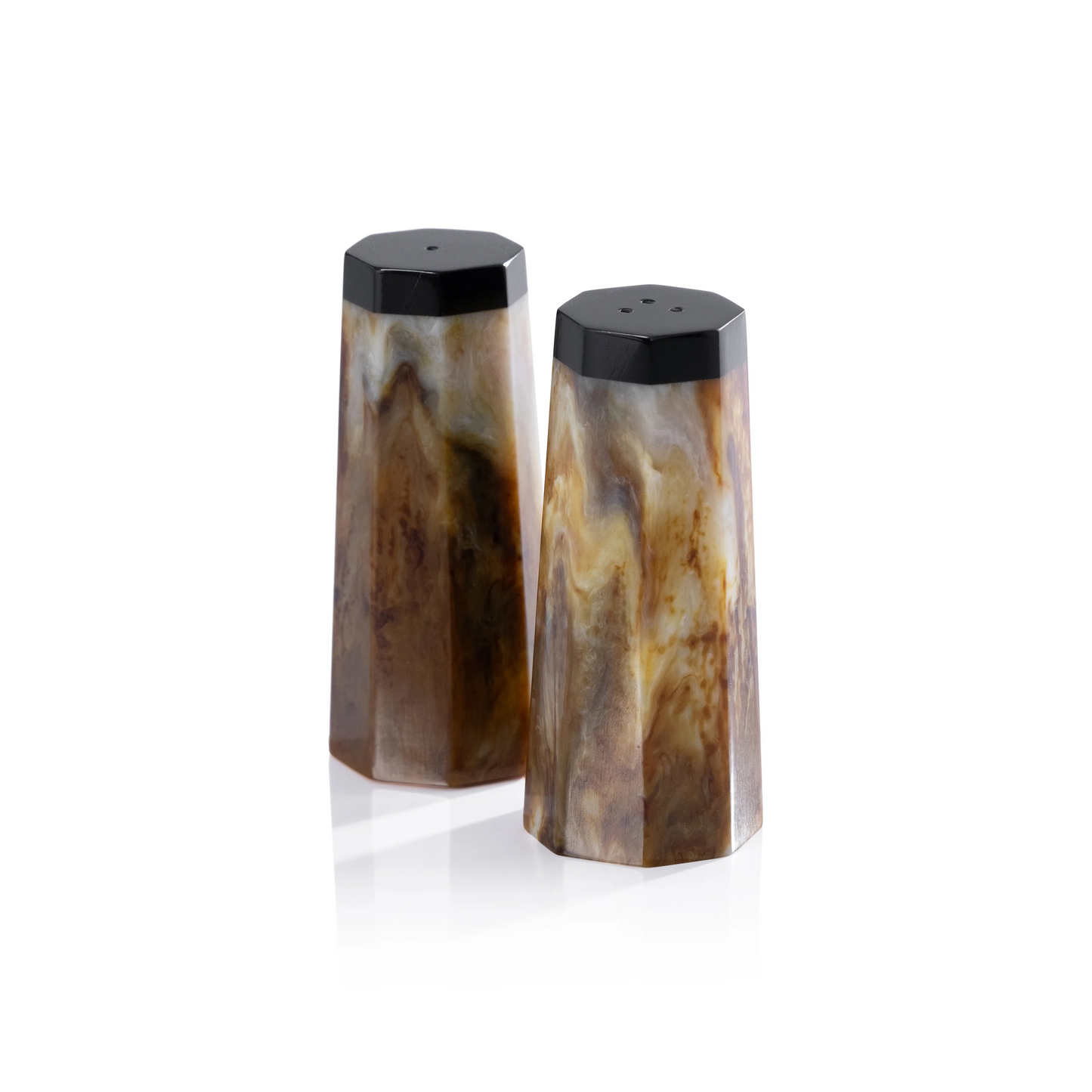 Zodax Burl Wood Resin Salt & Pepper Shaker