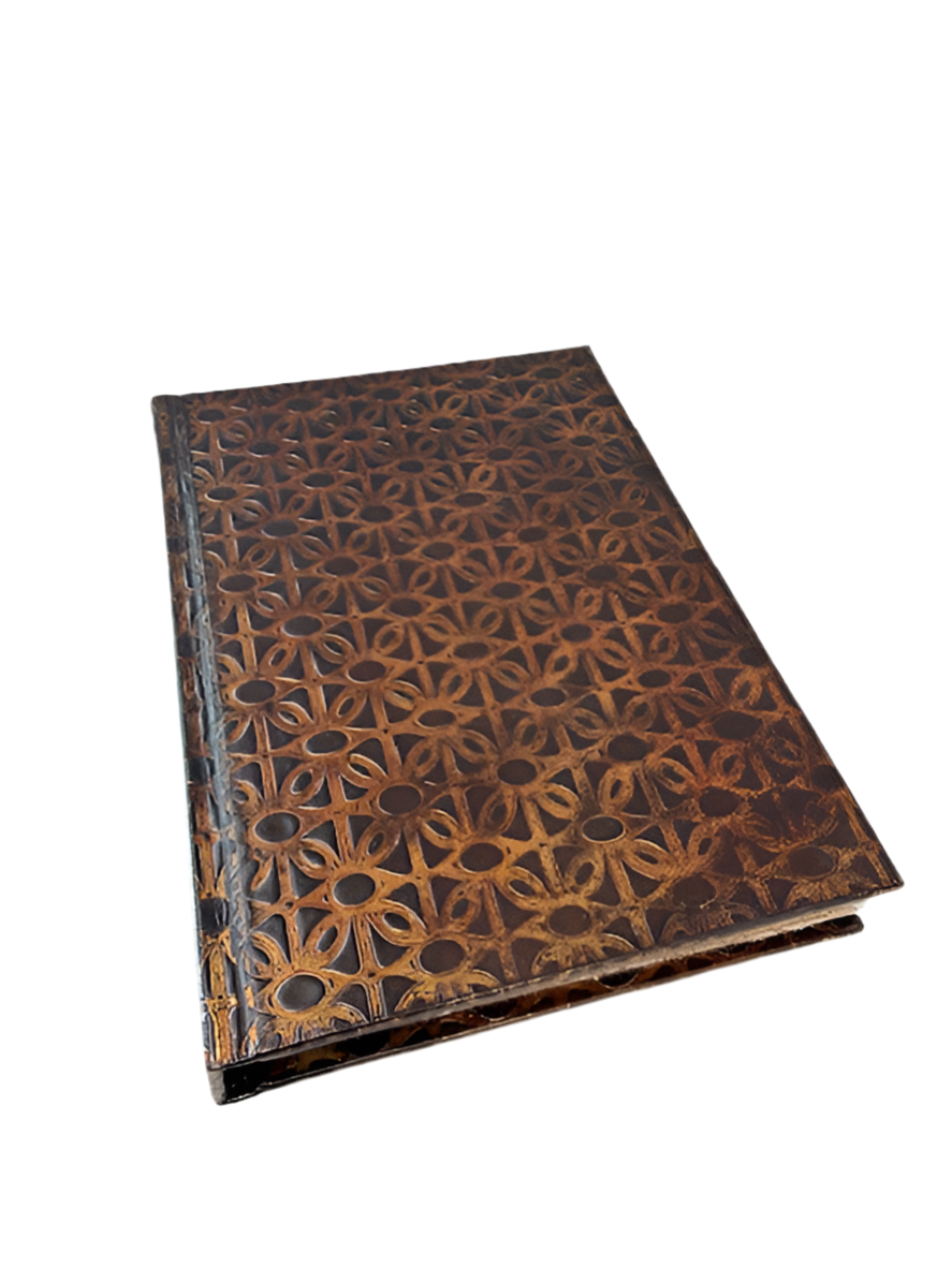 Vellum 14" FULL EMBOSSED GOLD/ BROWN