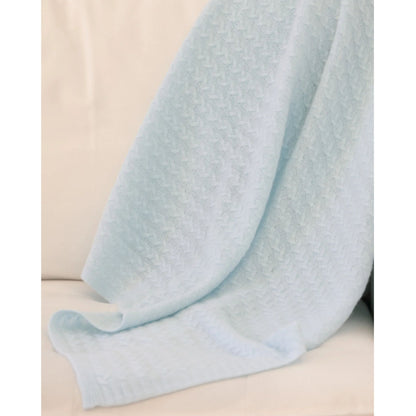 Alashan Cashmere Bailey Braided Cable Baby Blanket - Heavenly