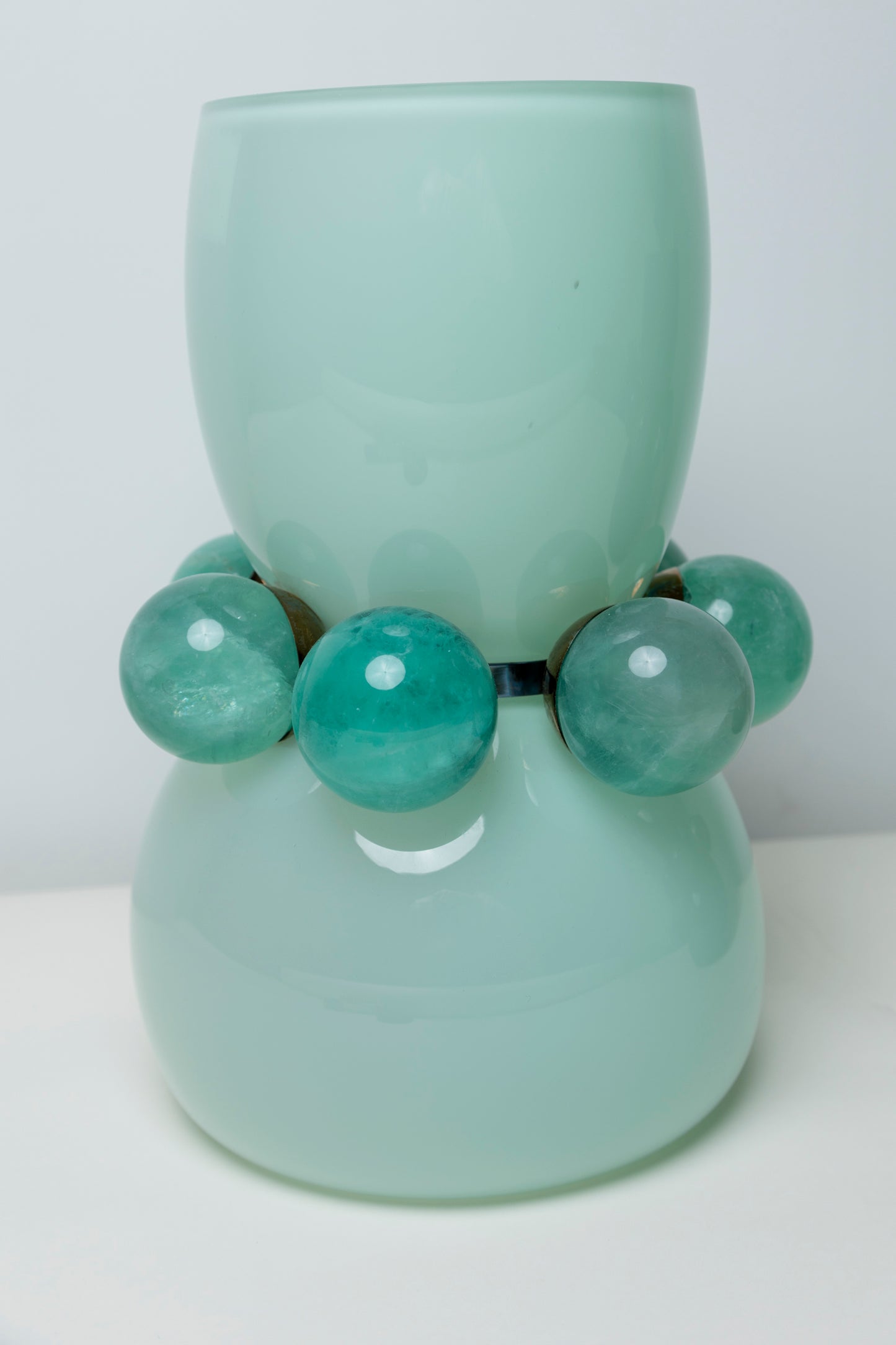 VMitrani Tiffany Vase Small Opal Beige-Septarium