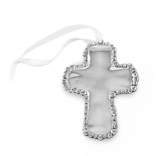 Beatriz Ball Cross Ornament - Organic Pearls