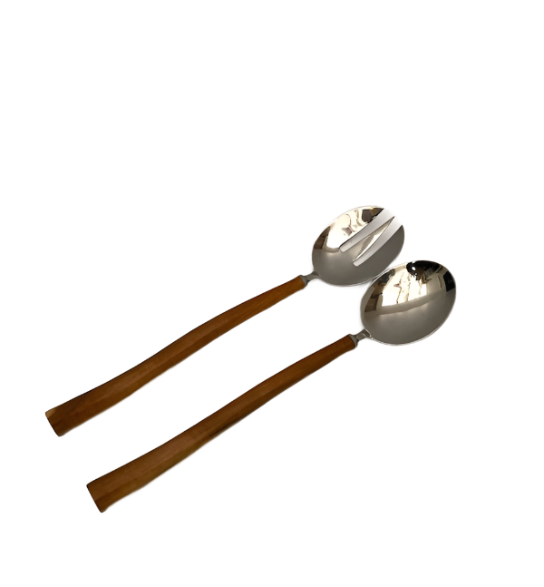 Bahari Salad Tossers SS/Teak Octagon Handle