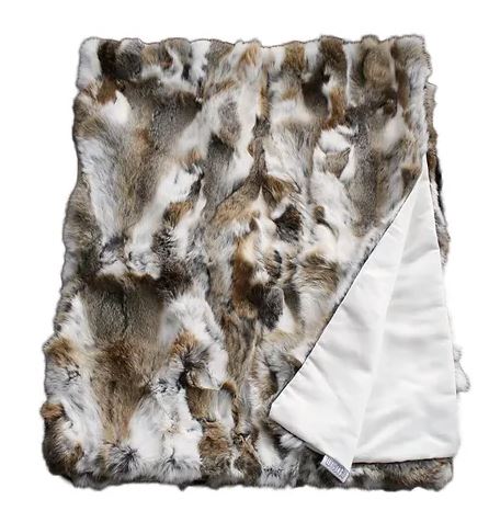 DEC Rabbit Natural Br Mix Throw