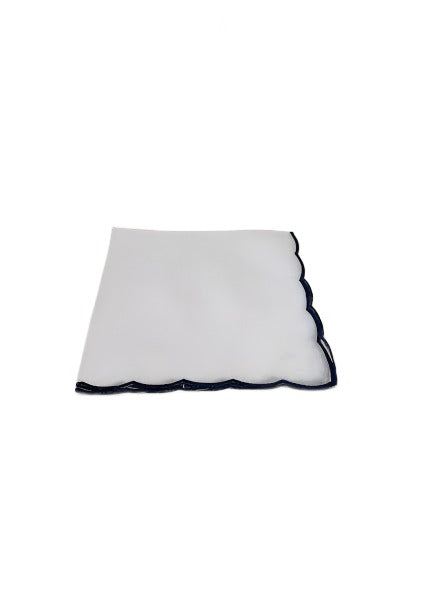 Boutross Fine Linens Scallop Napkin - Navy Blue
