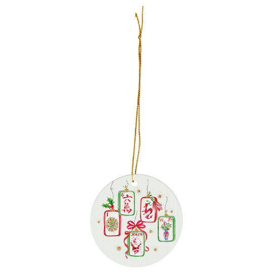Boston Merry Mahjong Red Ornament