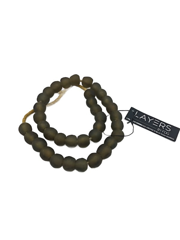 ONE AFRICAN SMOKEY BEADS