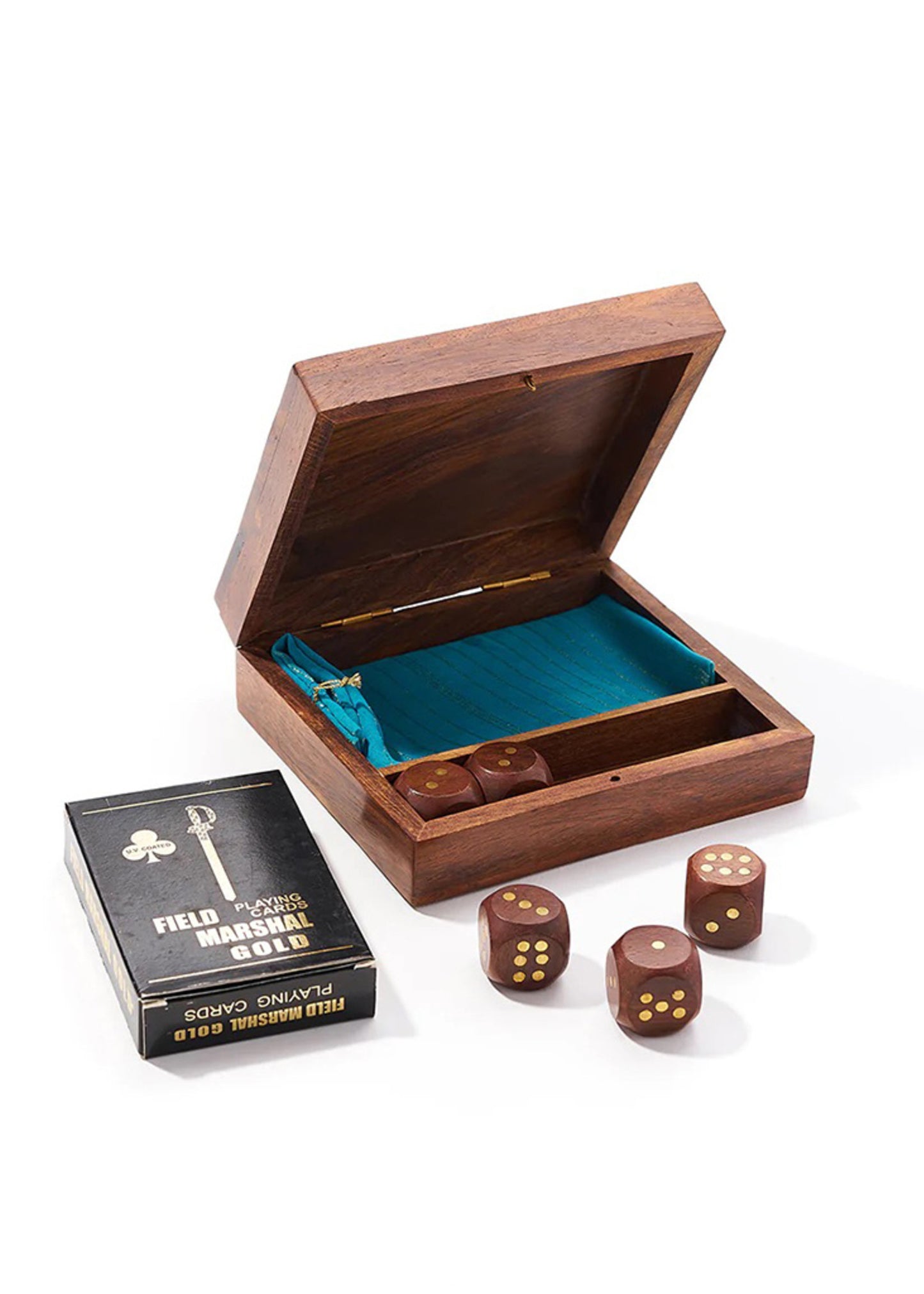 MatrB Rosewood Dice and Card Game