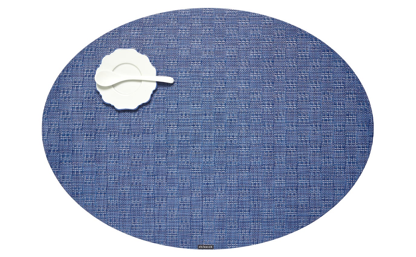 Chilewich Bay Weave Table Mat - Blue Jean