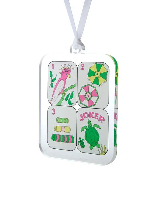 TW Palm Beach Mahjong Tiles Acrylic Ornament