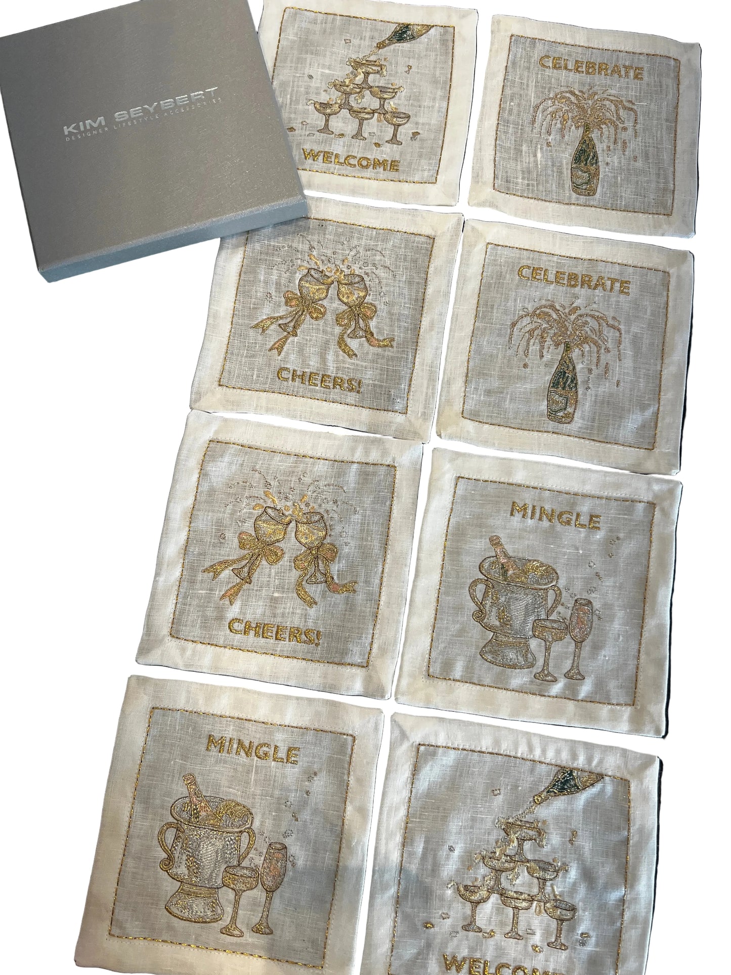 KS Cheers Cocktail Napkins S/8
