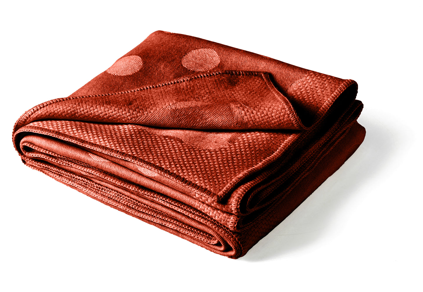 Fibre by Auskin Baby Alpaca Dots Throw - Rust