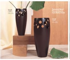 Bahari Tamarind Wood Vase Dark