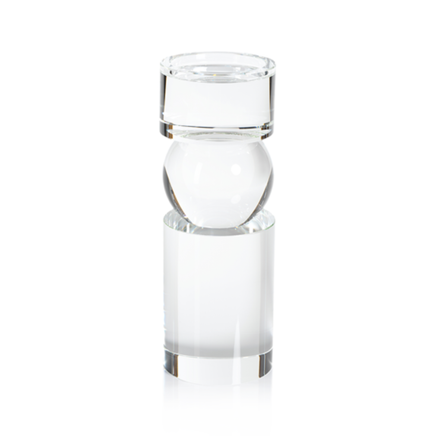 Zodax Rialto Clear Crystal Pillar Holder – Tall