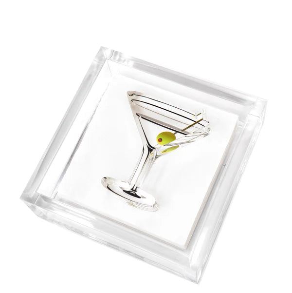 Tara Wilson Cocktail Napkin Holder Set - Martini
