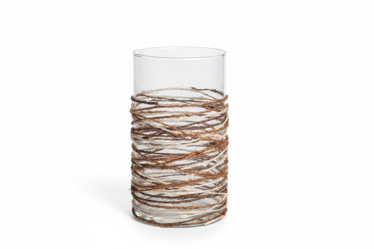 Bidk Votive Wrapped in Weave LG
