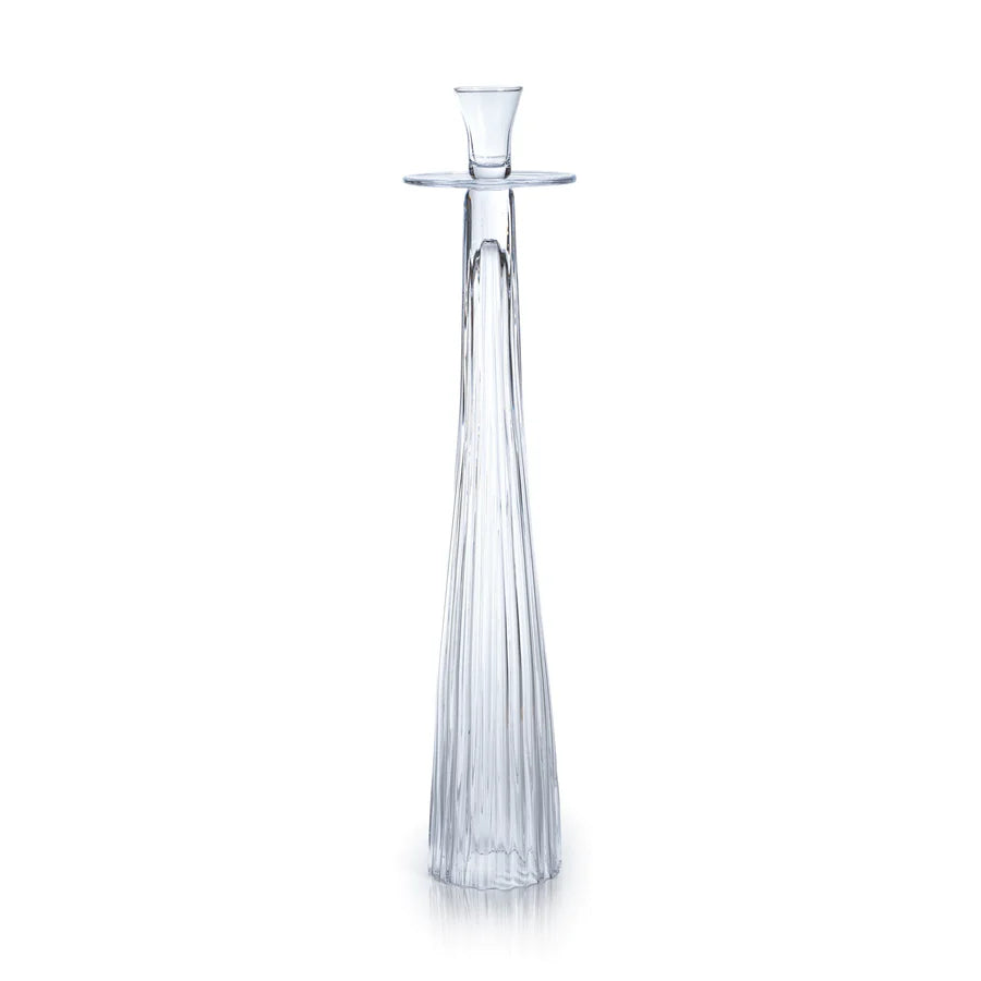 Zodax Ribbed Glass Taper Holder 21.75”