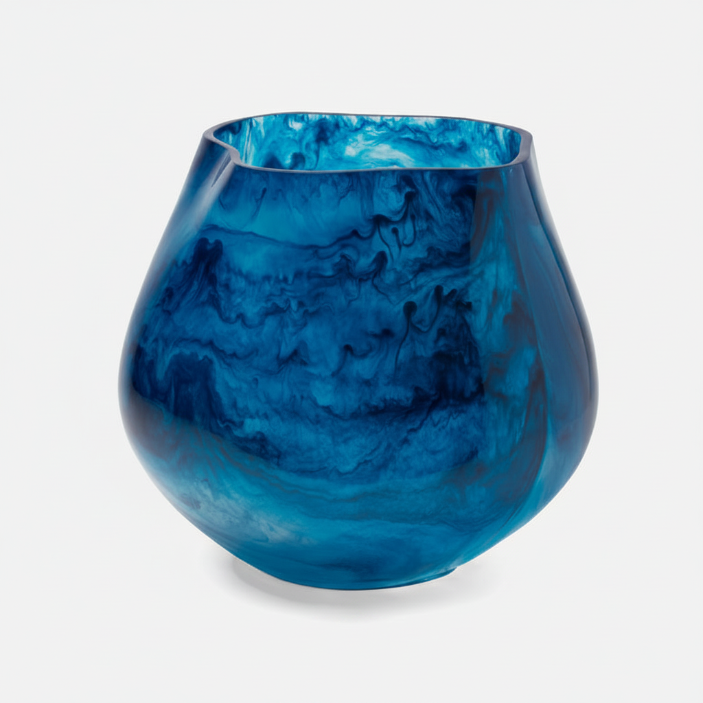 Made Abria Cobalt Resin Planter