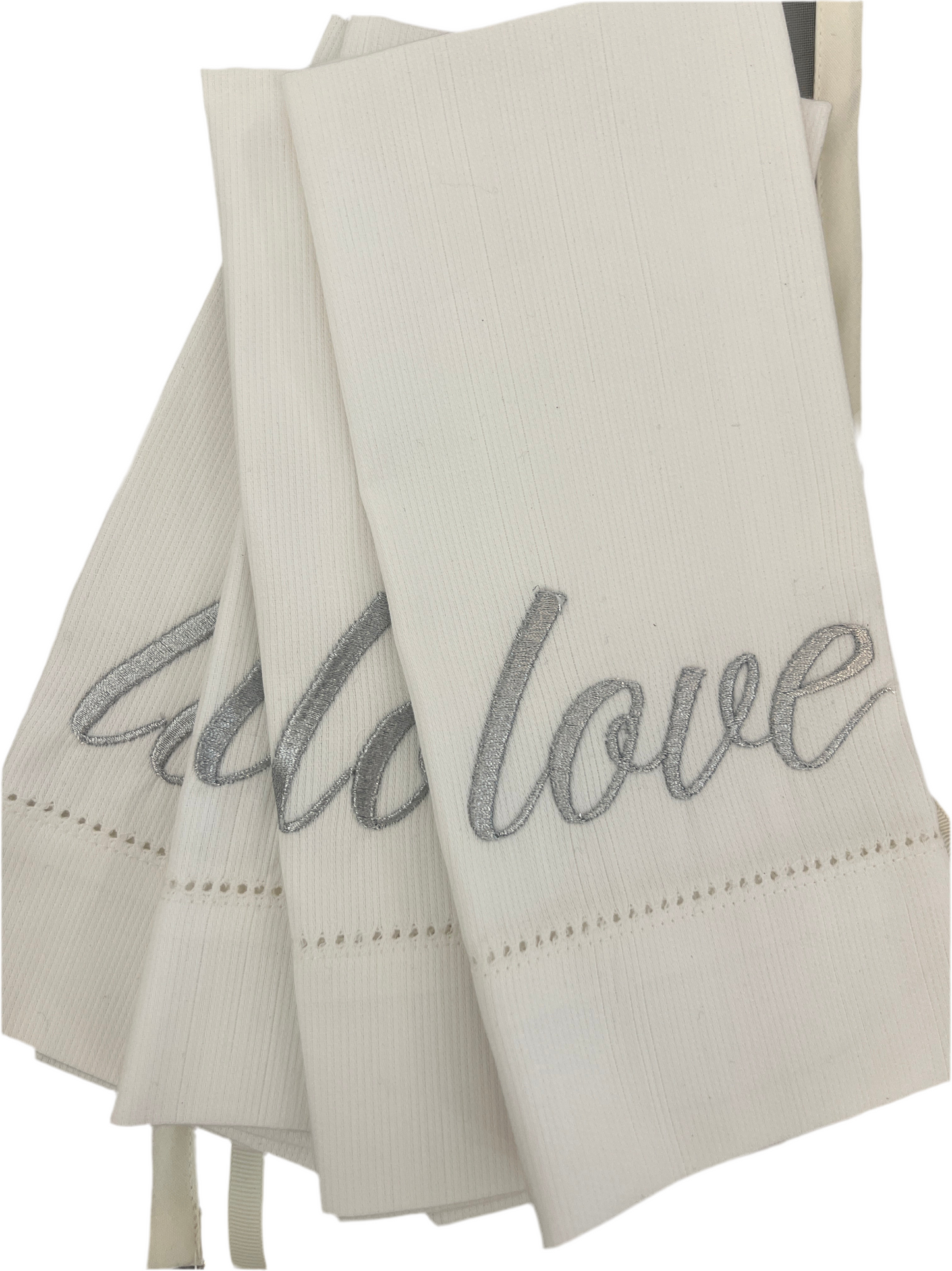 Hya “Love” Linen Towel Silver
