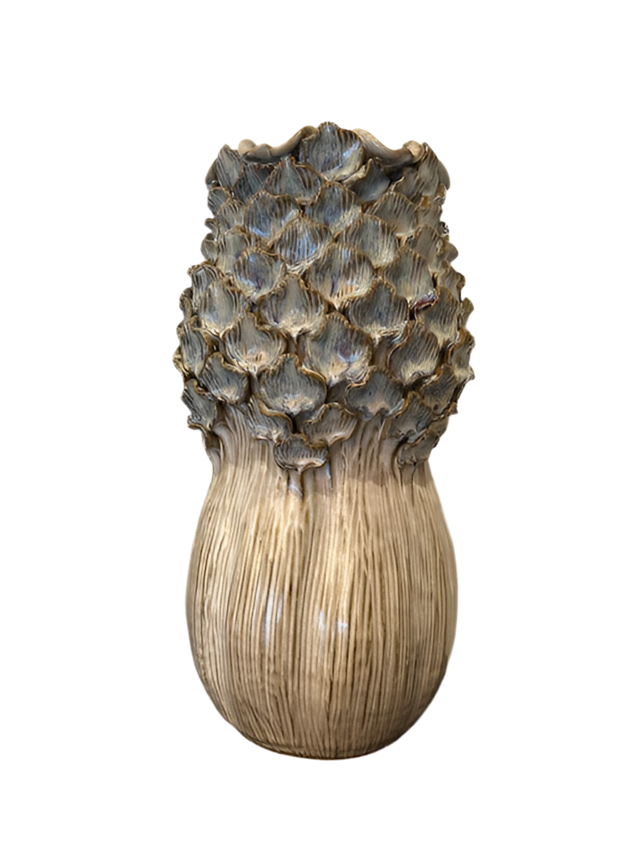 ConHome Lg Cr/Wh Flower Bulb Vase