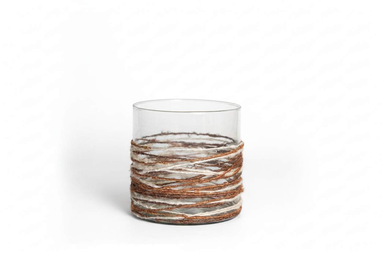 Bidk Votive Wrapped in Weave Sm