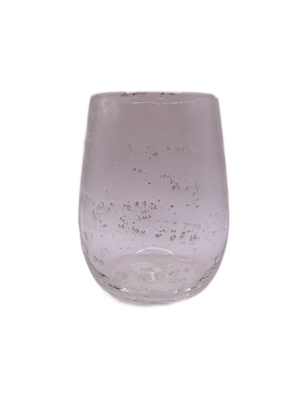 Saban Glass Silver Flake Wine Glass