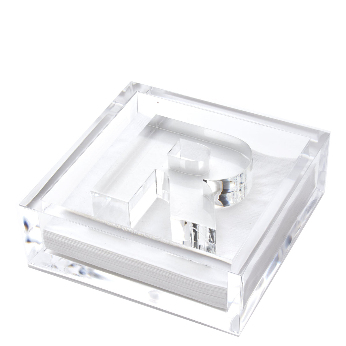 TW Cocktail Napkin Holder/ R Letter