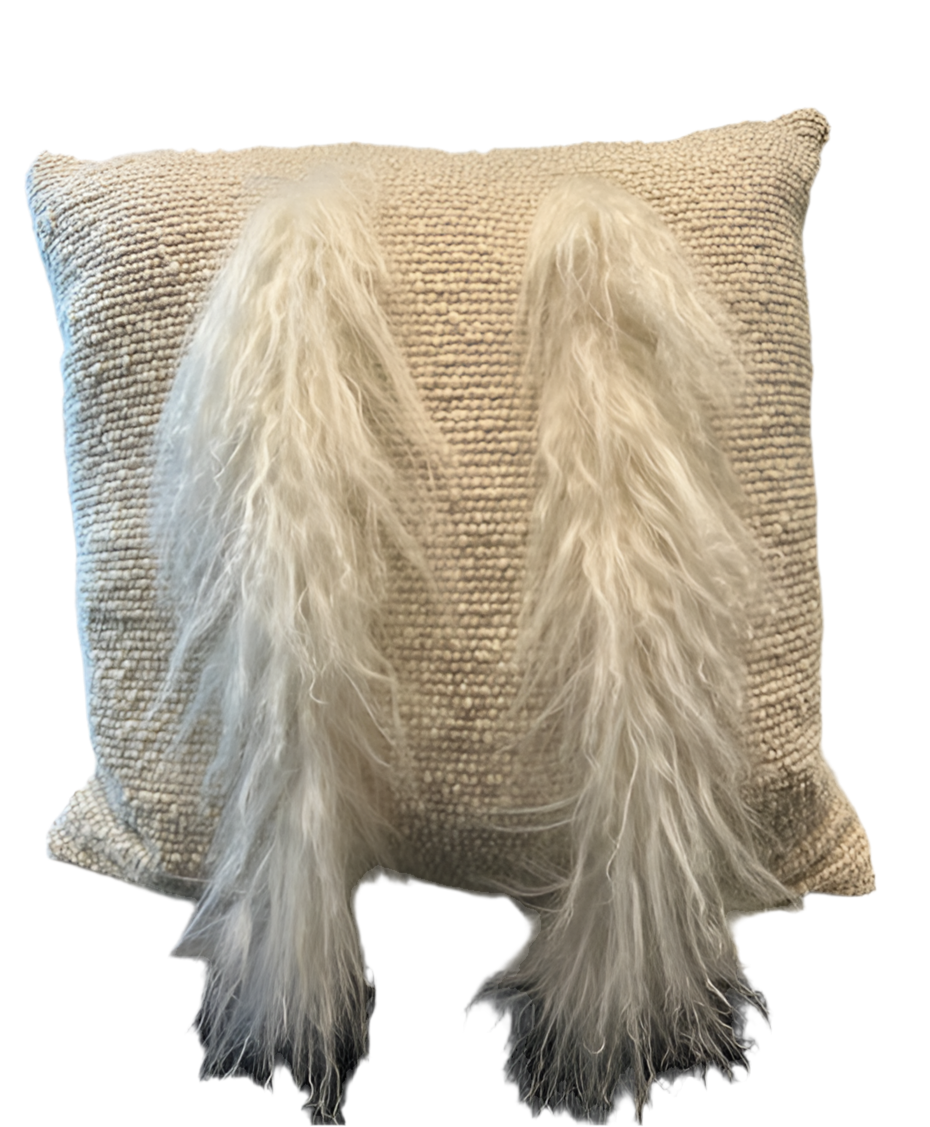V Shaggy Pillow 22x22