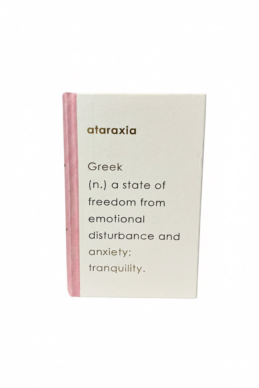 E Law Gold Aesthetic Word Ataraxia Lt Pink