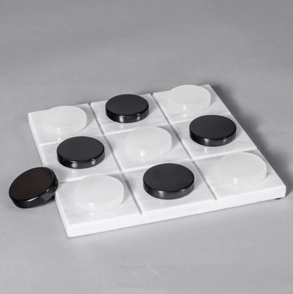 Prima Mini Checker Board Blk/Wh Marble