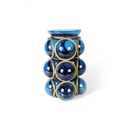 VMitrani Geometric Circle Vase Duck Blue