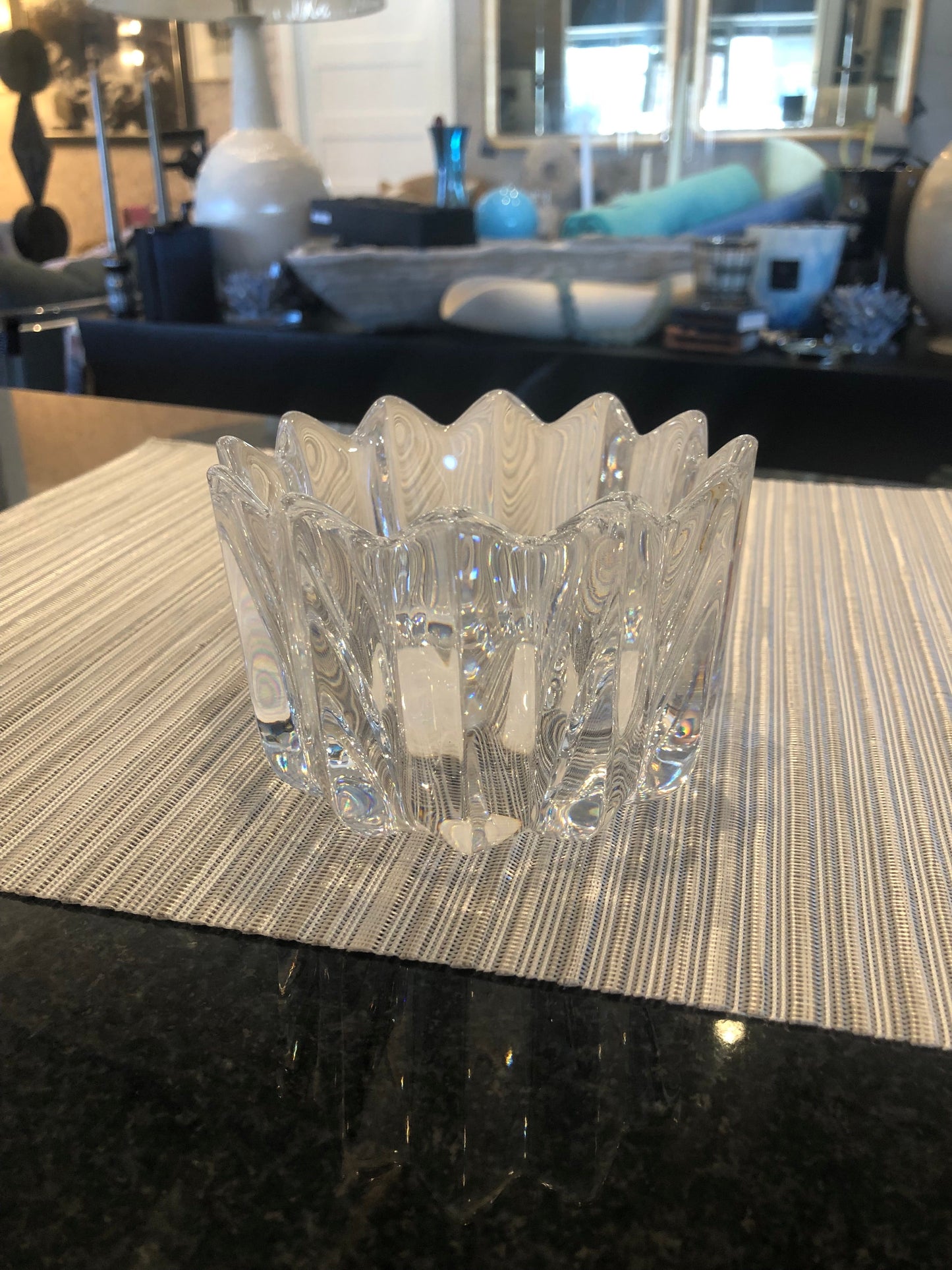 Orrefors Crystal Fleur Bowl