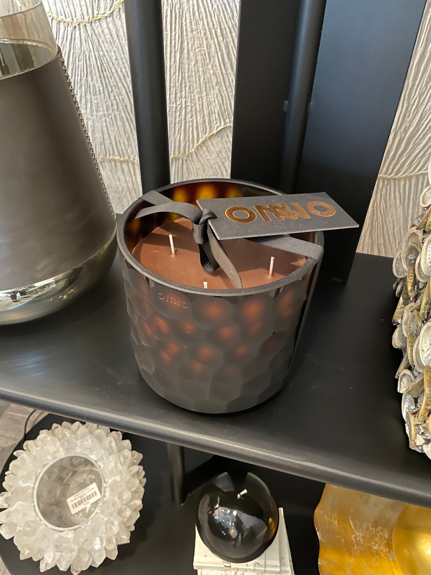 ONNO Cirlce LG Amber Ginger Fig Candle