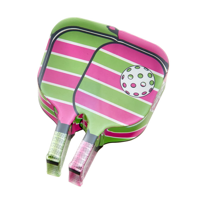 Clear Acrylic Block - Pickleball Pink/Green