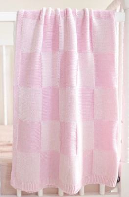 Alashan Charlie Baby Blanket Bermuda Pink/Wh