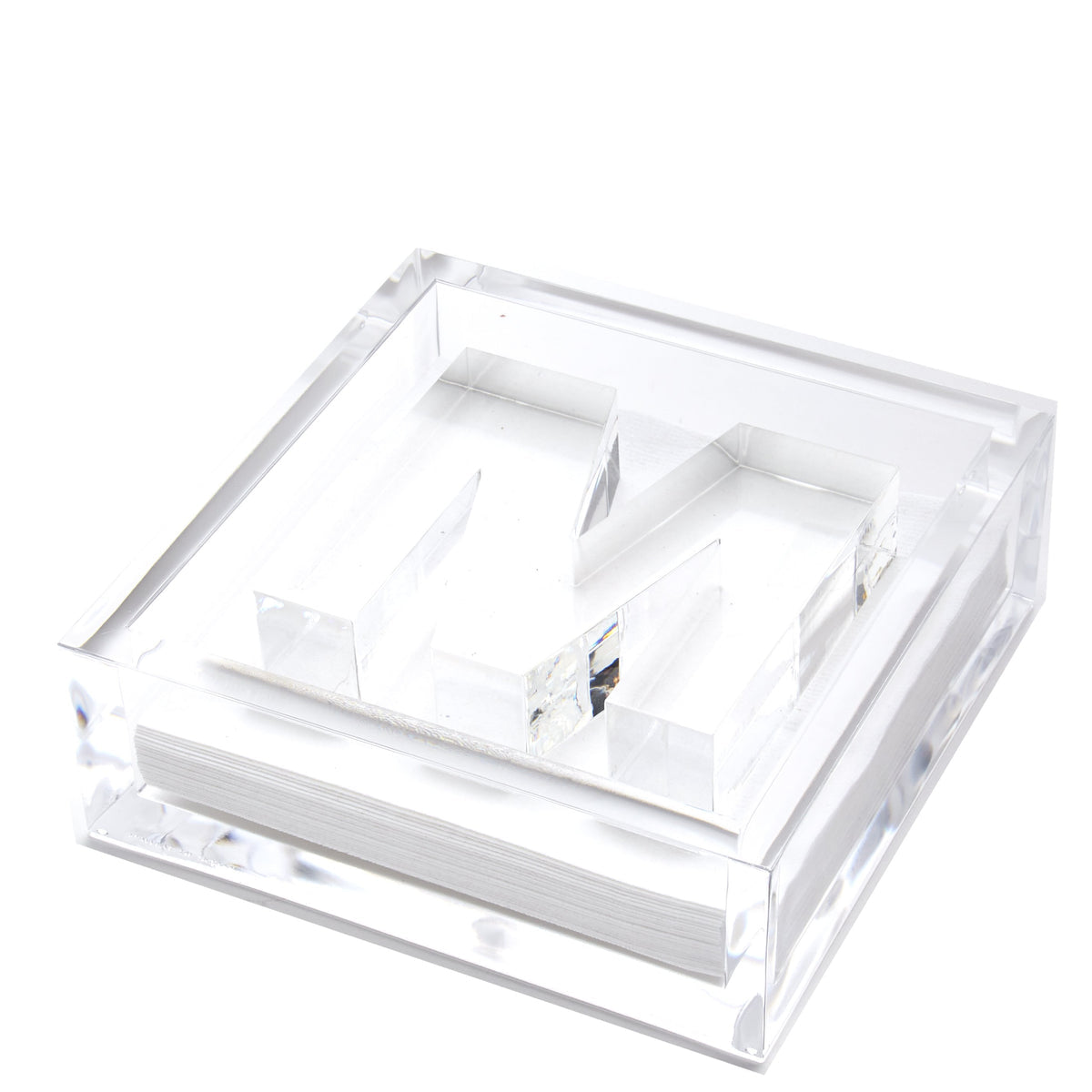 TW Cocktail Napkin Holder/ M Letter