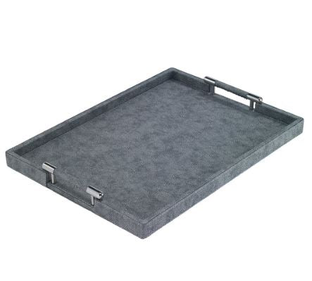 Bodrum Stingray Rect Tray Gray