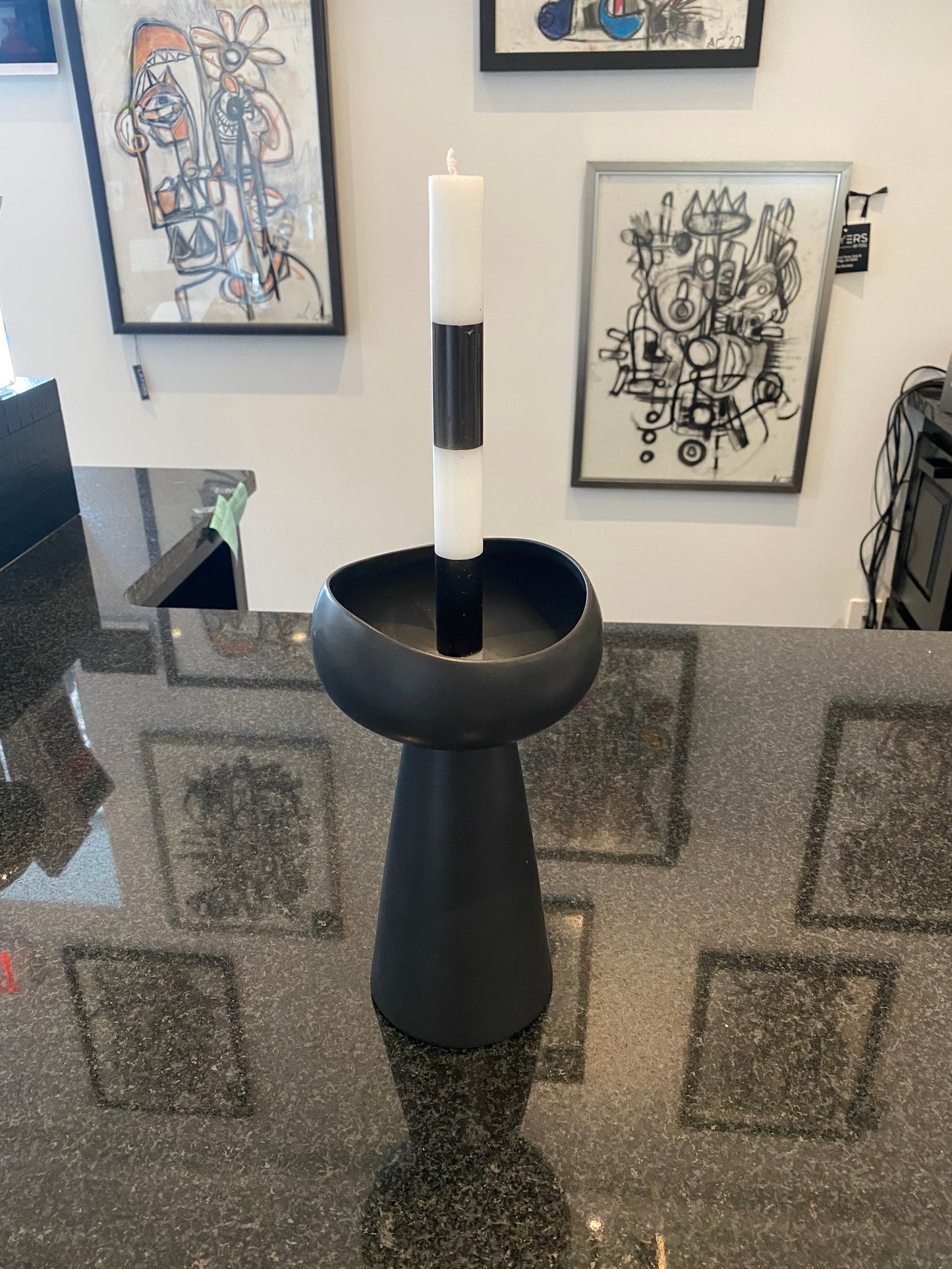 Zodax Laguna Dual Candleholder Black