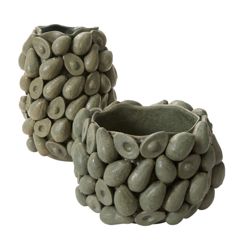 Accent Layered Avocado Pot