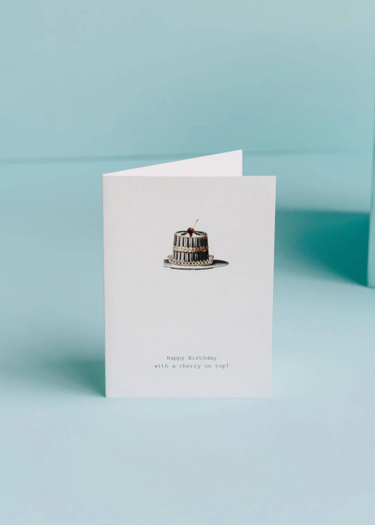 Margo Elena Happy Birthday Cherry Cake Card