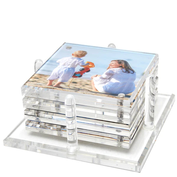 Tara Wilson Photo Coasters with Holder