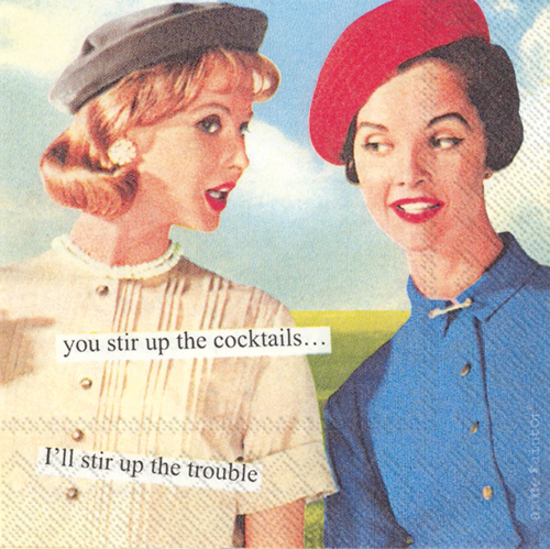 Boston Cocktail Napkin Stir Up