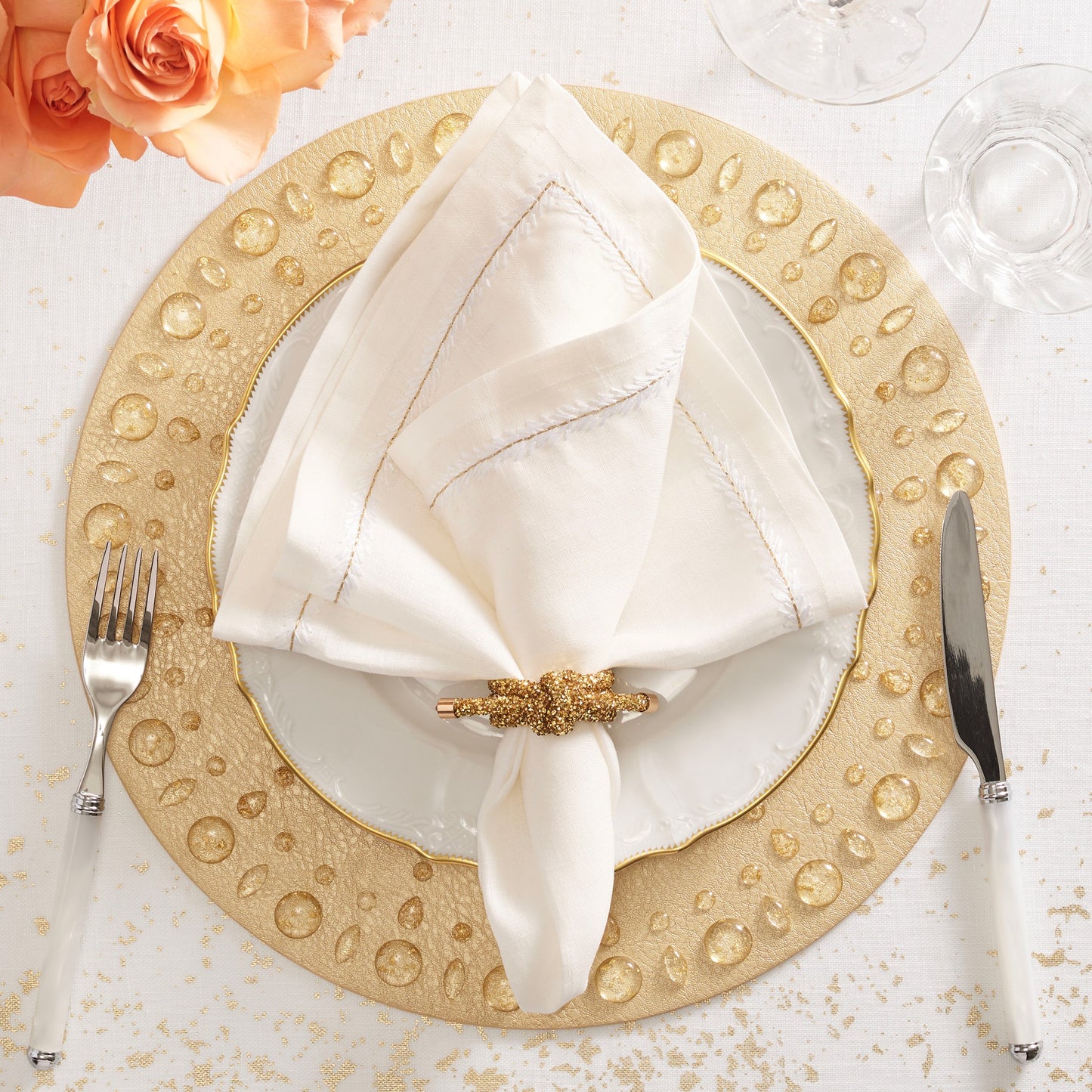 Kim Seybert Glam Knot Napkin Ring - Gold
