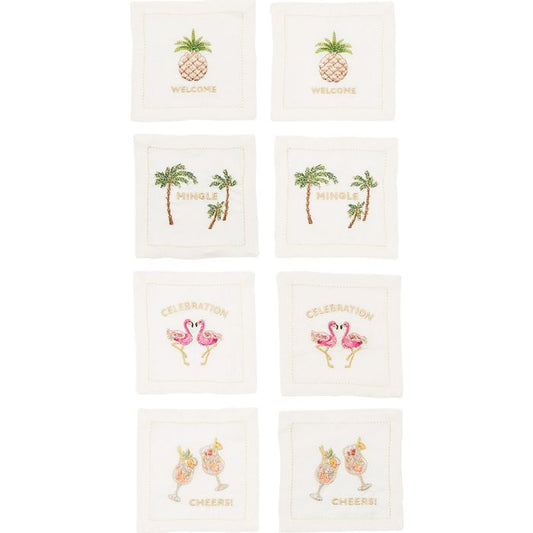 "Mingle" Cocktail Napkins, S/8