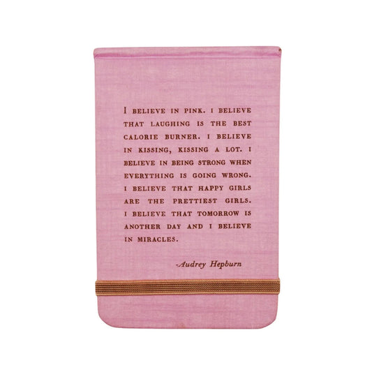 Sugarboo I Believe in Pink Fabric Notebook